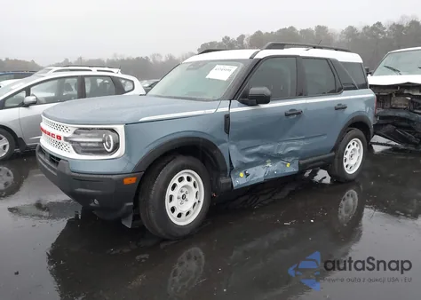 2025 Ford Bronco Sport Heritage z USA, uszkodzony, nr VIN 3FMCR9GN6SRE69312